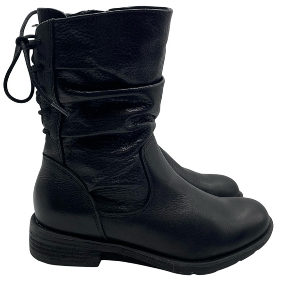 Sofft Womens Shoes Sharnell Low Boots 6.5 Black Leather Aqua Sofft Comfortable - Picture 2 of 14